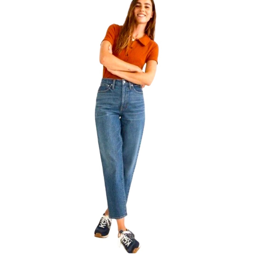Madewell High-Rise Wide Leg Jeans in Medium Blue